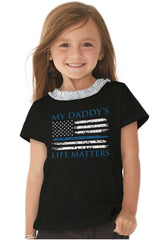 Daddy's Life Toddler Ruffled Trim T-Shirt-Direct To Garment Print-Brisco Baby