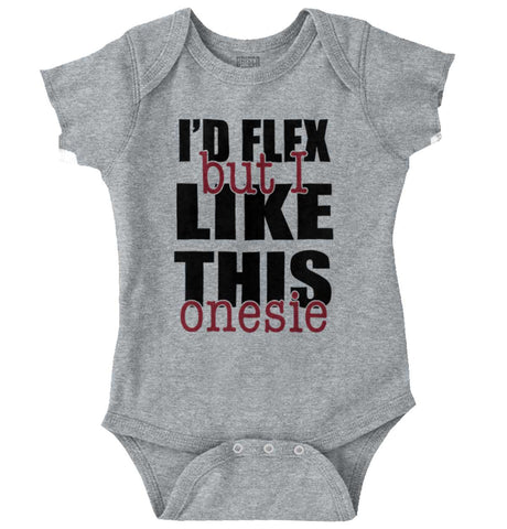 I'd Flex Romper Bodysuit-Direct To Garment Print-Brisco Baby