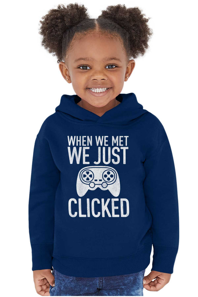 We Just Clicked Video Game Nerd Toddler Pullover Hoodie-Direct To Garment Print-Brisco Baby
