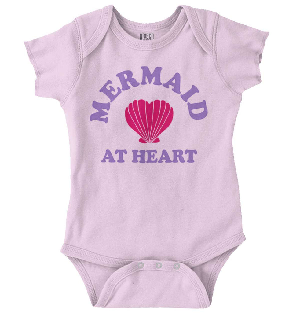 Mermaid At Heart Romper Bodysuit-Direct To Garment Print-Brisco Baby