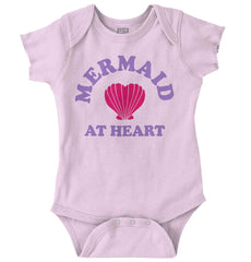 Mermaid At Heart Romper Bodysuit-Direct To Garment Print-Brisco Baby