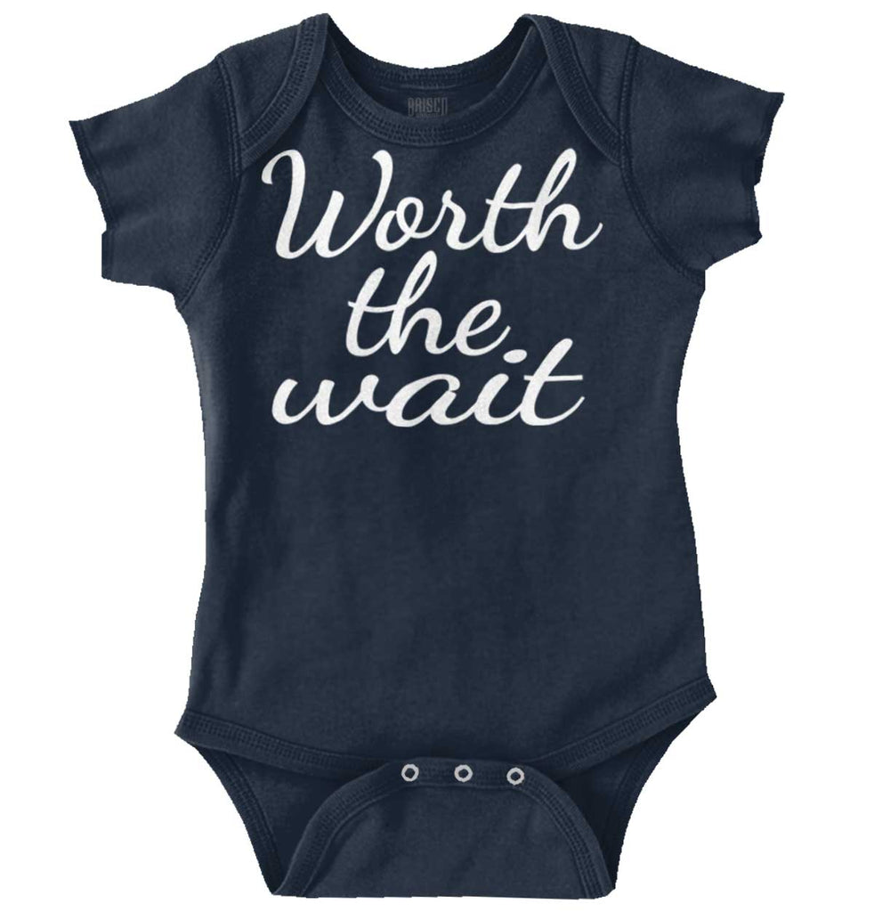 Worth The Wait Romper Bodysuit-Direct To Garment Print-Brisco Baby