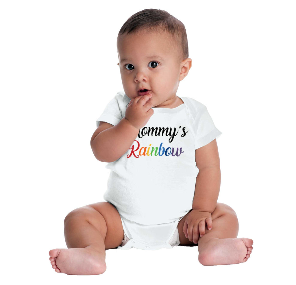 Mommy's Rainbow Romper Bodysuit-Direct To Garment Print-Brisco Baby