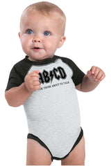AB CD Raglan Romper Bodysuit-Direct To Garment Print-Brisco Baby