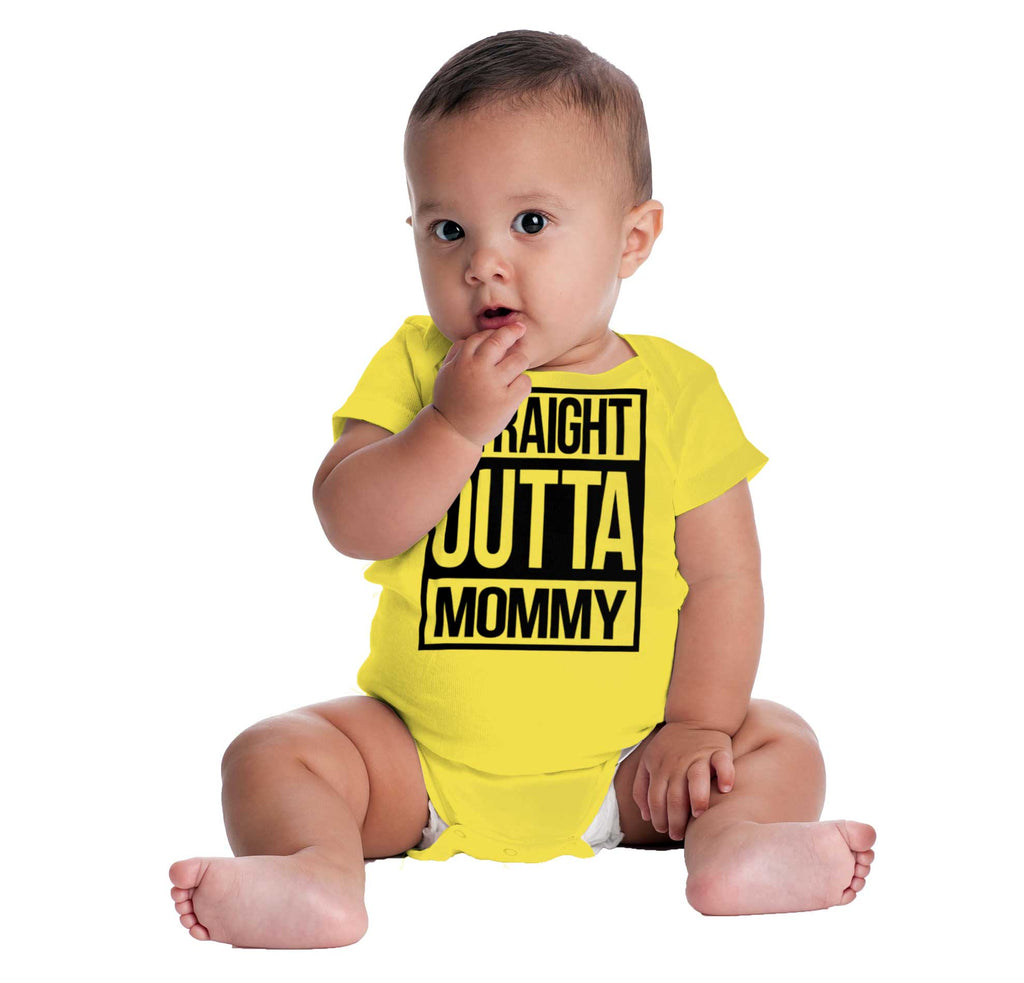 Straight Outta Mommy Romper Bodysuit-Direct To Garment Print-Brisco Baby