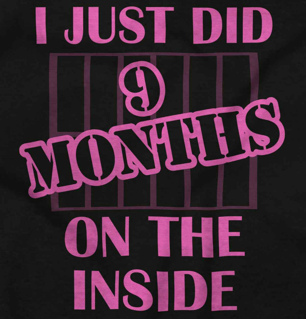 9 Months On The Inside Toddler Ruffled Trim T-Shirt-Direct To Garment Print-Brisco Baby