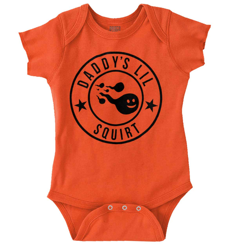 Daddy's Lil Squirt Romper Bodysuit-Direct To Garment Print-Brisco Baby