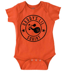 Daddy's Lil Squirt Romper Bodysuit-Direct To Garment Print-Brisco Baby