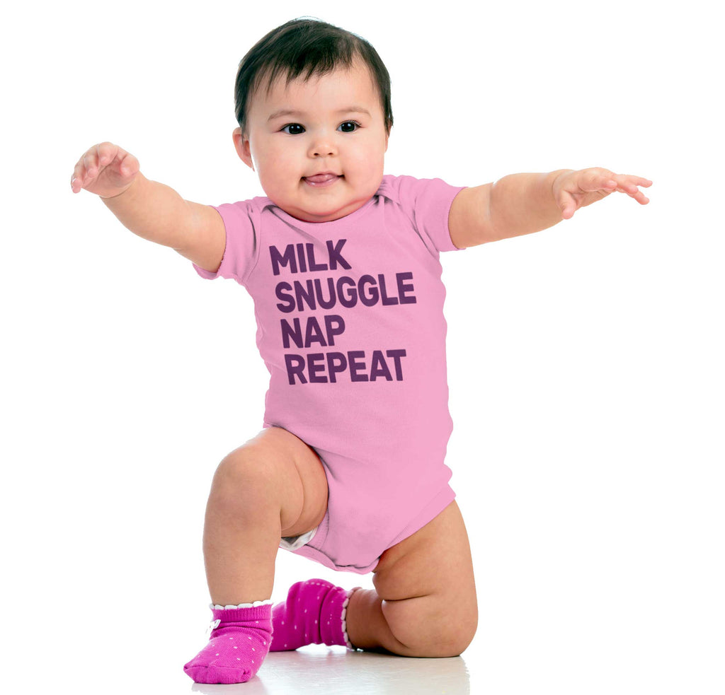 Milk Snuggle Nap Romper Bodysuit-Direct To Garment Print-Brisco Baby