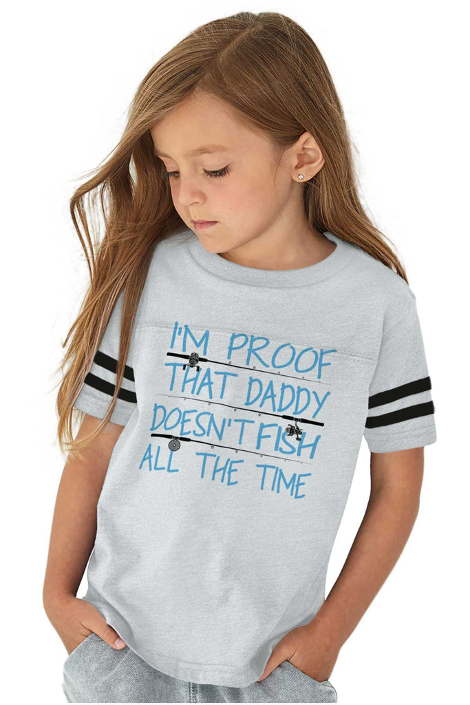 Fish All The Time Toddler Football Jersey Tee-Direct To Garment Print-Brisco Baby