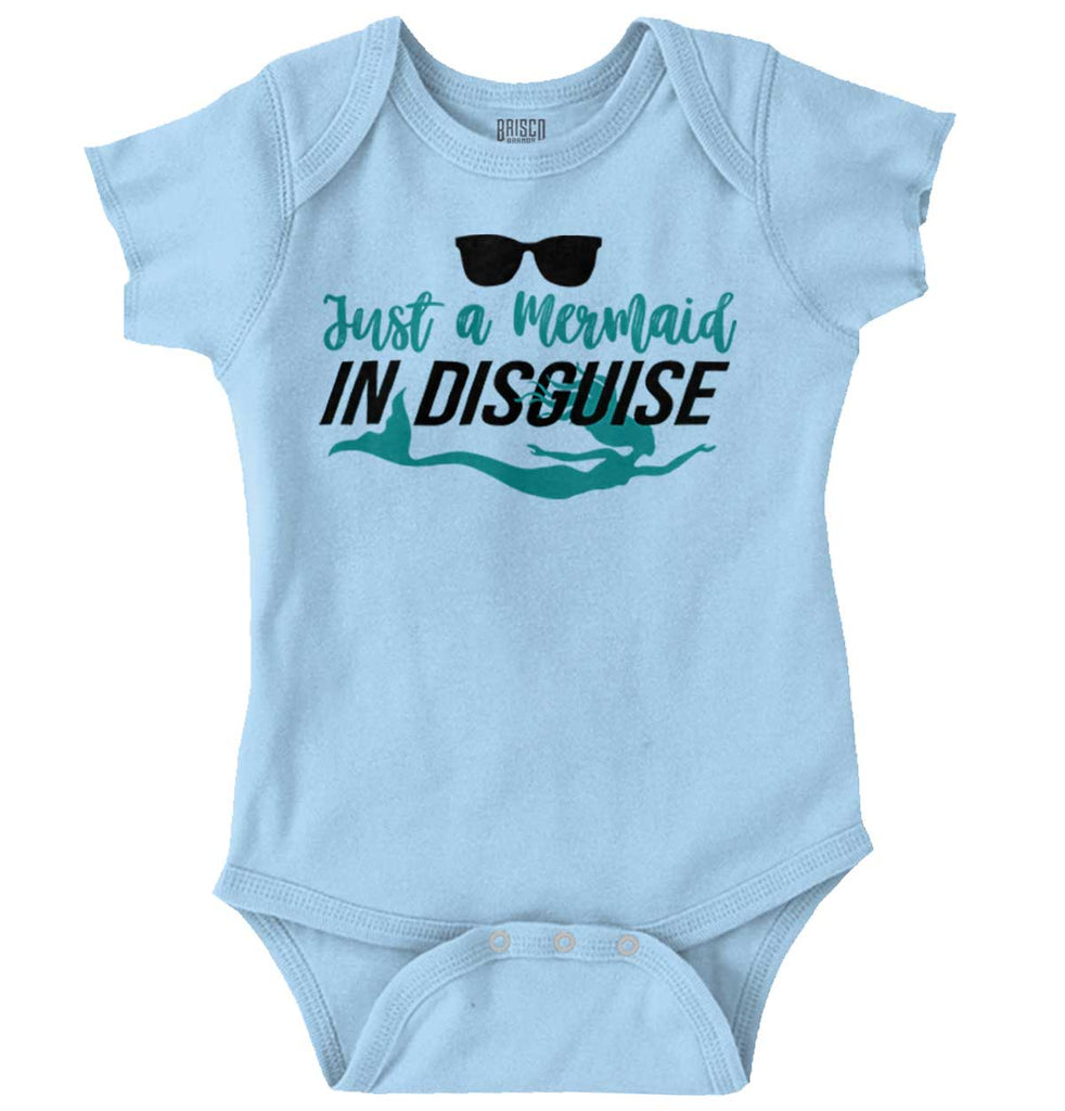 Mermaid In Disguise Romper Bodysuit-Direct To Garment Print-Brisco Baby