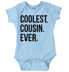 Coolest Cousin Ever Romper Bodysuit-Direct To Garment Print-Brisco Baby