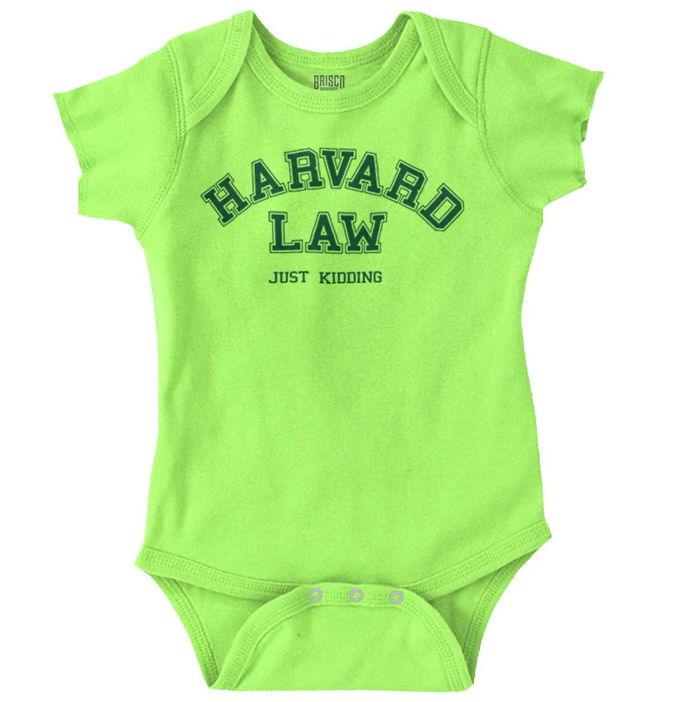 Harvard Law Romper Bodysuit-Direct To Garment Print-Brisco Baby