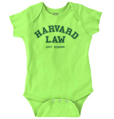 Harvard Law Romper Bodysuit-Direct To Garment Print-Brisco Baby