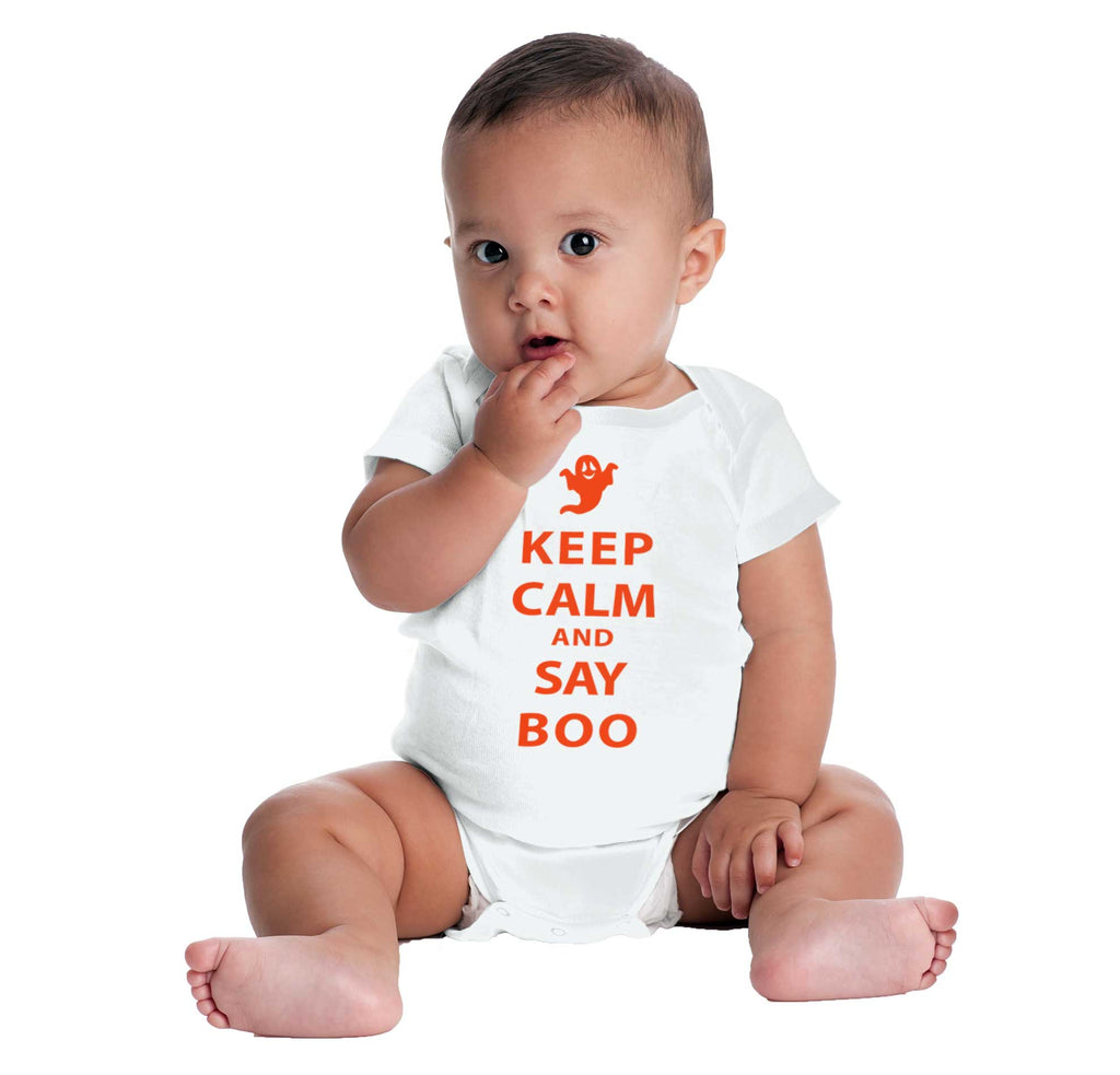 Say Boo Romper Bodysuit-Direct To Garment Print-Brisco Baby