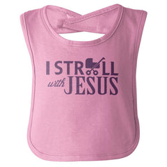 Stroll With Jesus Infant Baby Bib-Direct To Garment Print-Brisco Baby