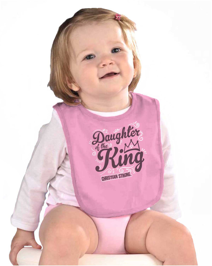 Daughter Of The King Infant Baby Bib-Direct To Garment Print-Brisco Baby