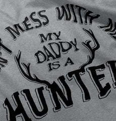 Daddy Is A Deer Hunter Romper Bodysuit-Direct To Garment Print-Brisco Baby