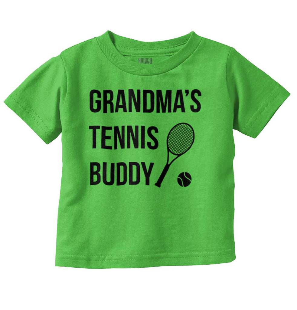 Grandma's Tennis Buddy Infant Toddler T Shirt-Direct To Garment Print-Brisco Baby