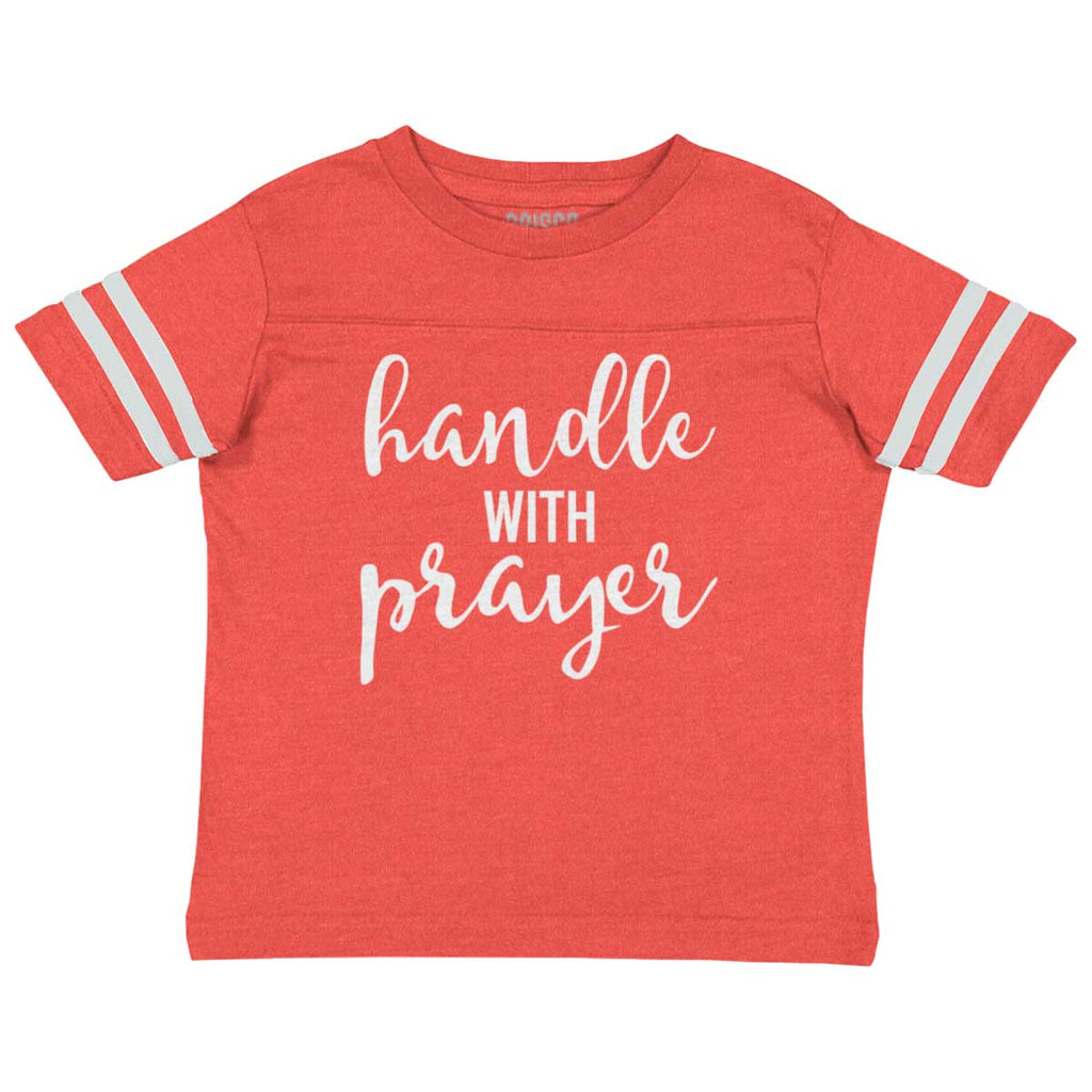 Prayer Care Toddler Football Jersey Tee-Direct To Garment Print-Brisco Baby
