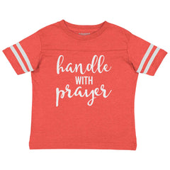 Prayer Care Toddler Football Jersey Tee-Direct To Garment Print-Brisco Baby