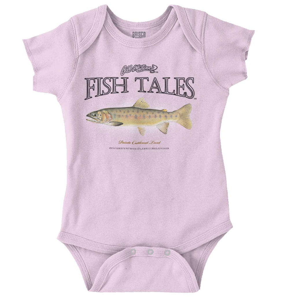 Paiute Cutthroat Trout Romper Bodysuit-Direct To Garment Print-Brisco Baby