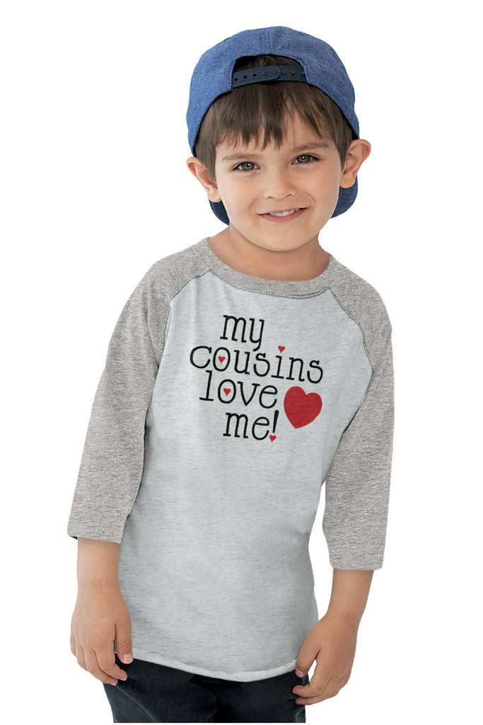 Cousins Love Me Toddler Baseball-Direct To Garment Print-Brisco Baby