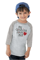 Cousins Love Me Toddler Baseball-Direct To Garment Print-Brisco Baby
