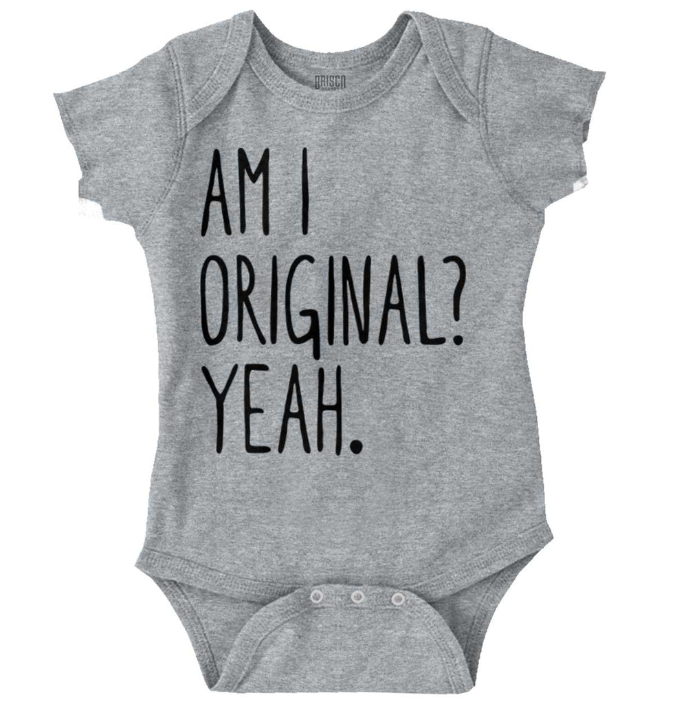 Am I Original? Romper Bodysuit-Direct To Garment Print-Brisco Baby