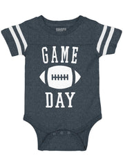 Game Day Football Romper Bodysuit-Direct To Garment Print-Brisco Baby