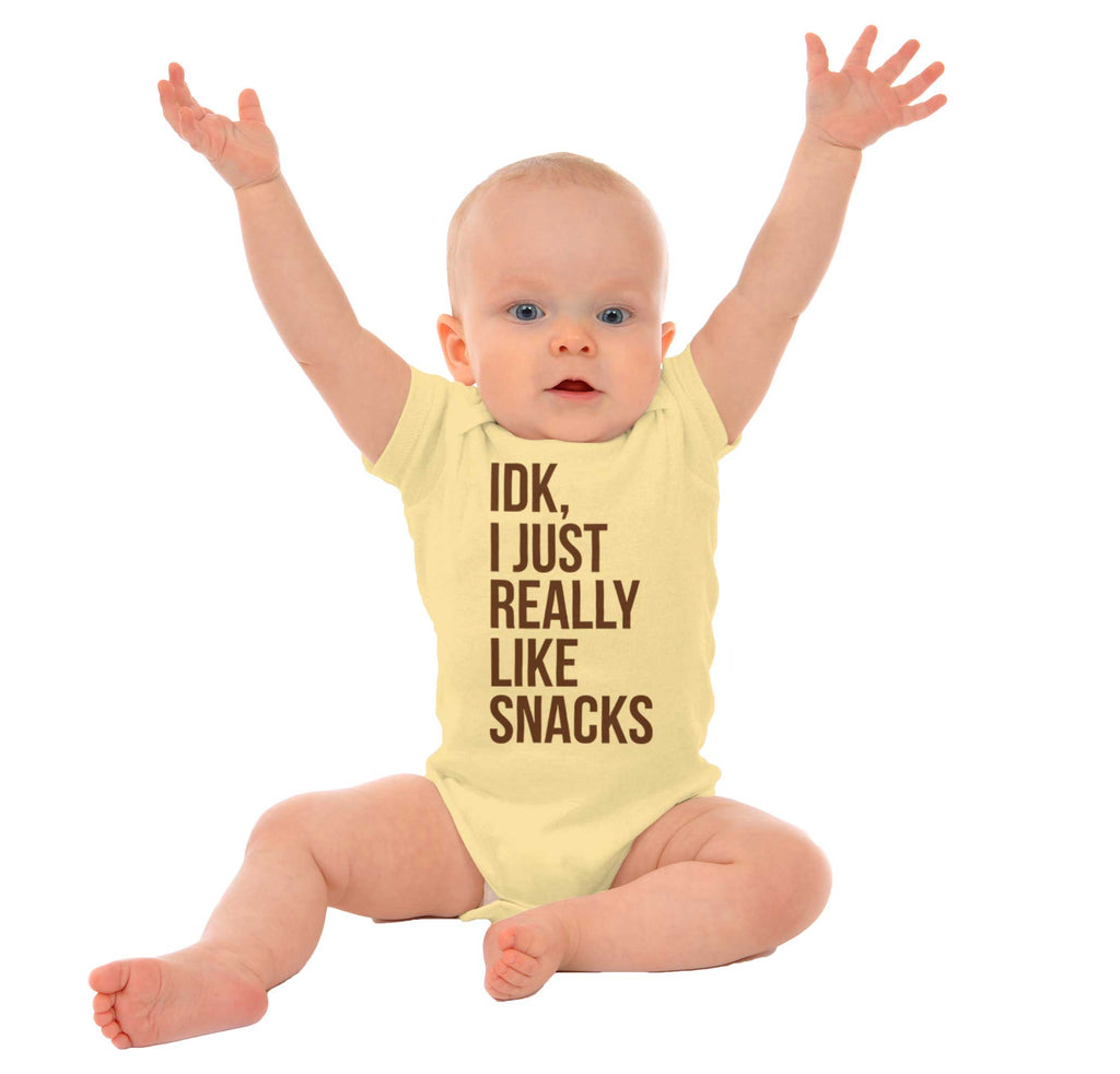Really Like Snacks Romper Bodysuit-Direct To Garment Print-Brisco Baby