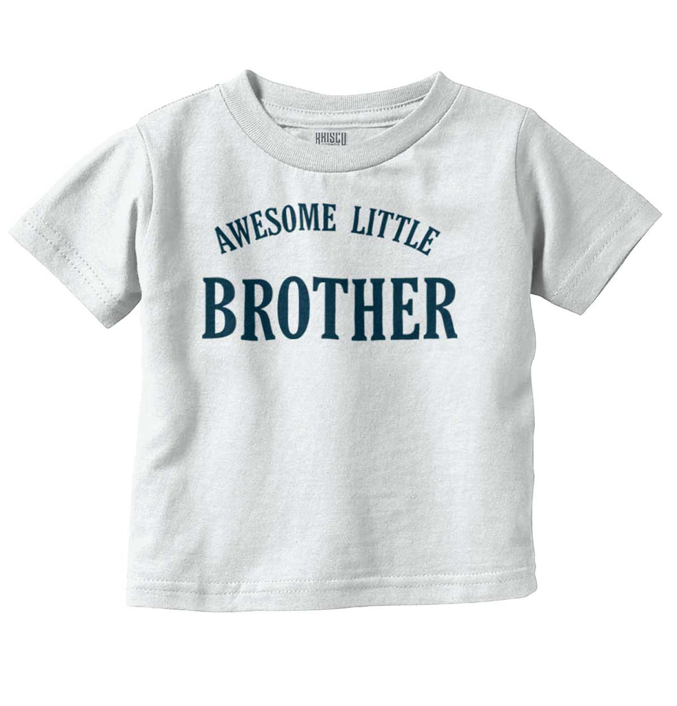 Awesome Little Brother Infant Toddler T Shirt-Direct To Garment Print-Brisco Baby