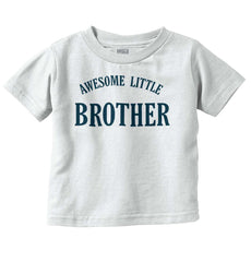 Awesome Little Brother Infant Toddler T Shirt-Direct To Garment Print-Brisco Baby