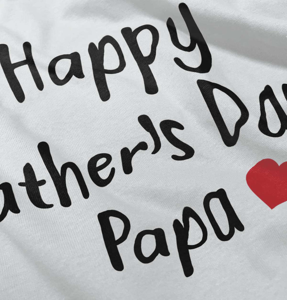 Happy Fathers Day Papa Romper Bodysuit-Direct To Garment Print-Brisco Baby