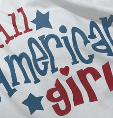 All American Girl Romper Bodysuit-Direct To Garment Print-Brisco Baby