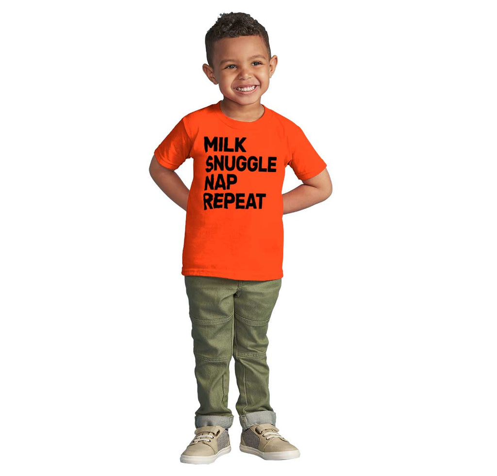 Milk Snuggle Nap Infant Toddler T Shirt-Direct To Garment Print-Brisco Baby
