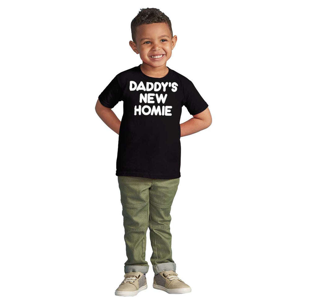 Daddy's New Homie Infant Toddler T Shirt-Direct To Garment Print-Brisco Baby