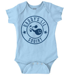 Daddy's Lil Squirt Romper Bodysuit-Direct To Garment Print-Brisco Baby