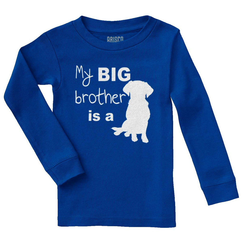 Brother is a Dog Solid Baby Pajama Top-Direct To Garment Print-Brisco Baby