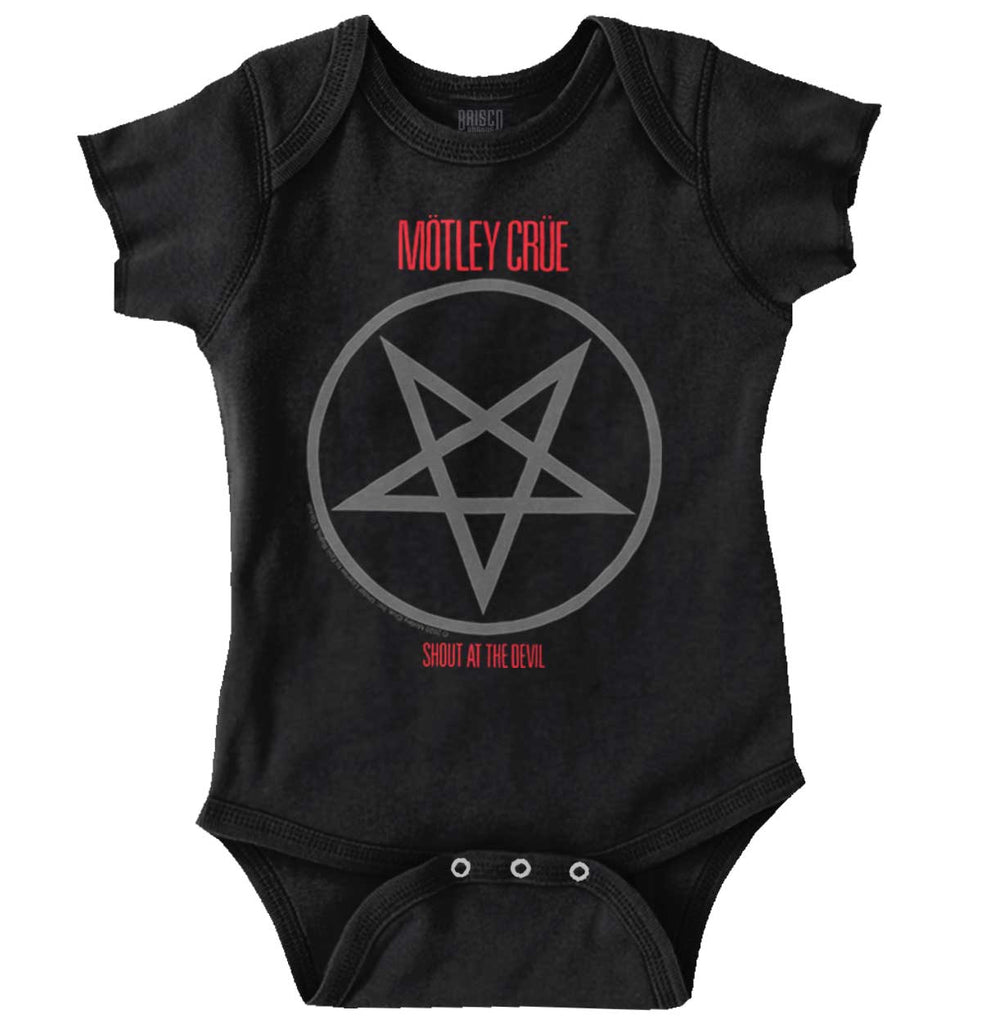 Motley Crue Skull Romper Bodysuit-Direct To Garment Print-Brisco Baby