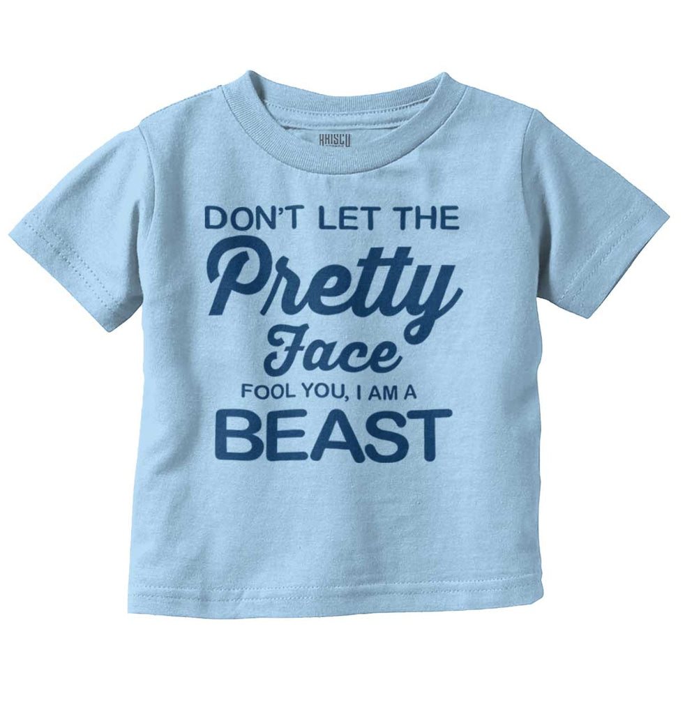 Pretty Face Infant Toddler T Shirt-Direct To Garment Print-Brisco Baby