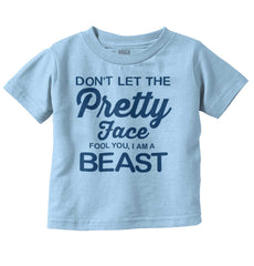 Pretty Face Infant Toddler T Shirt-Direct To Garment Print-Brisco Baby