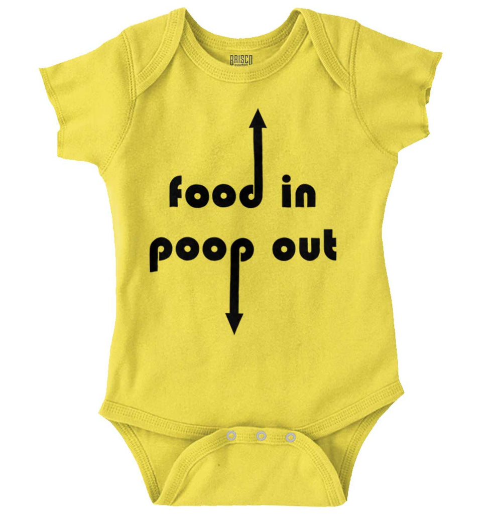 Poop out Romper Bodysuit-Direct To Garment Print-Brisco Baby