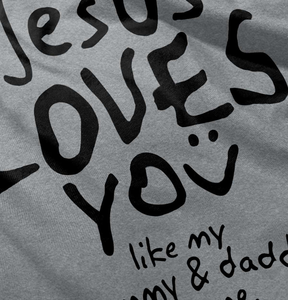 Jesus Loves You Romper Bodysuit-Direct To Garment Print-Brisco Baby