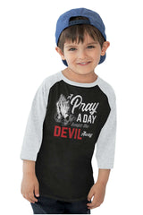 Pray A Day Toddler Baseball-Direct To Garment Print-Brisco Baby