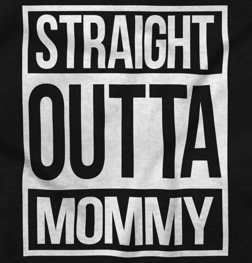 Straight Outta Mommy Raglan Romper Bodysuit-Direct To Garment Print-Brisco Baby