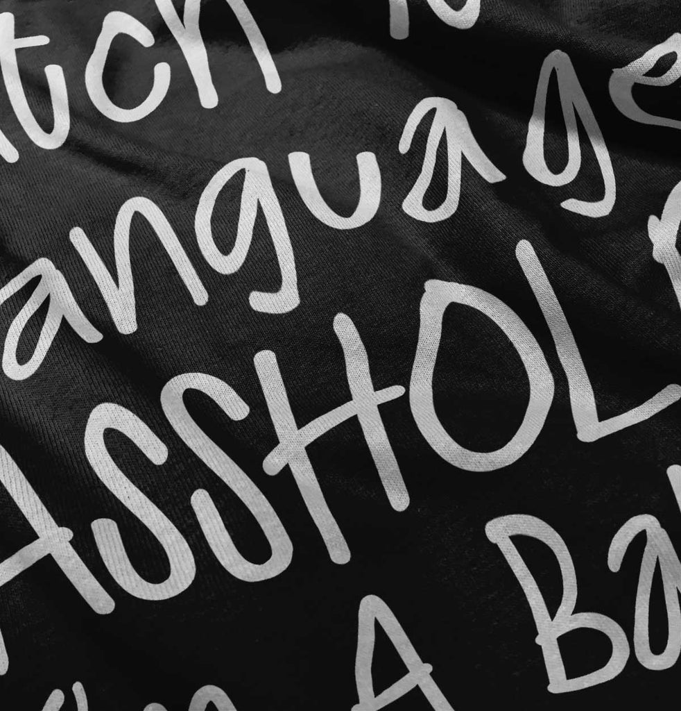 Watch The Language Infant Baby Bib-Direct To Garment Print-Brisco Baby