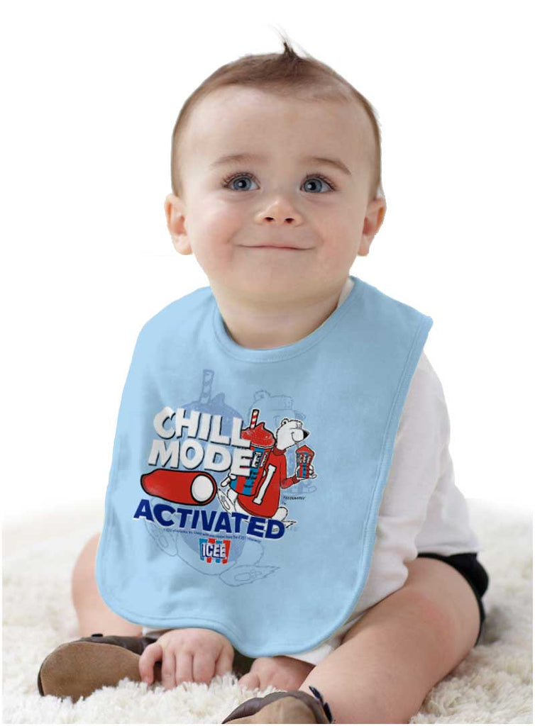Chill Mode Activated Infant Baby Bib-Direct To Garment Print-Brisco Baby