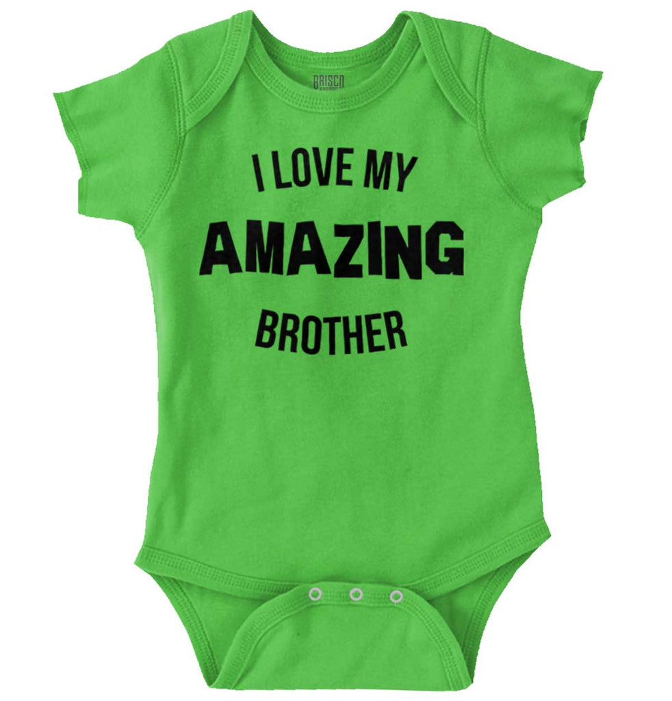 I Love My Amazing Brother Romper Bodysuit-Direct To Garment Print-Brisco Baby