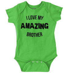 I Love My Amazing Brother Romper Bodysuit-Direct To Garment Print-Brisco Baby